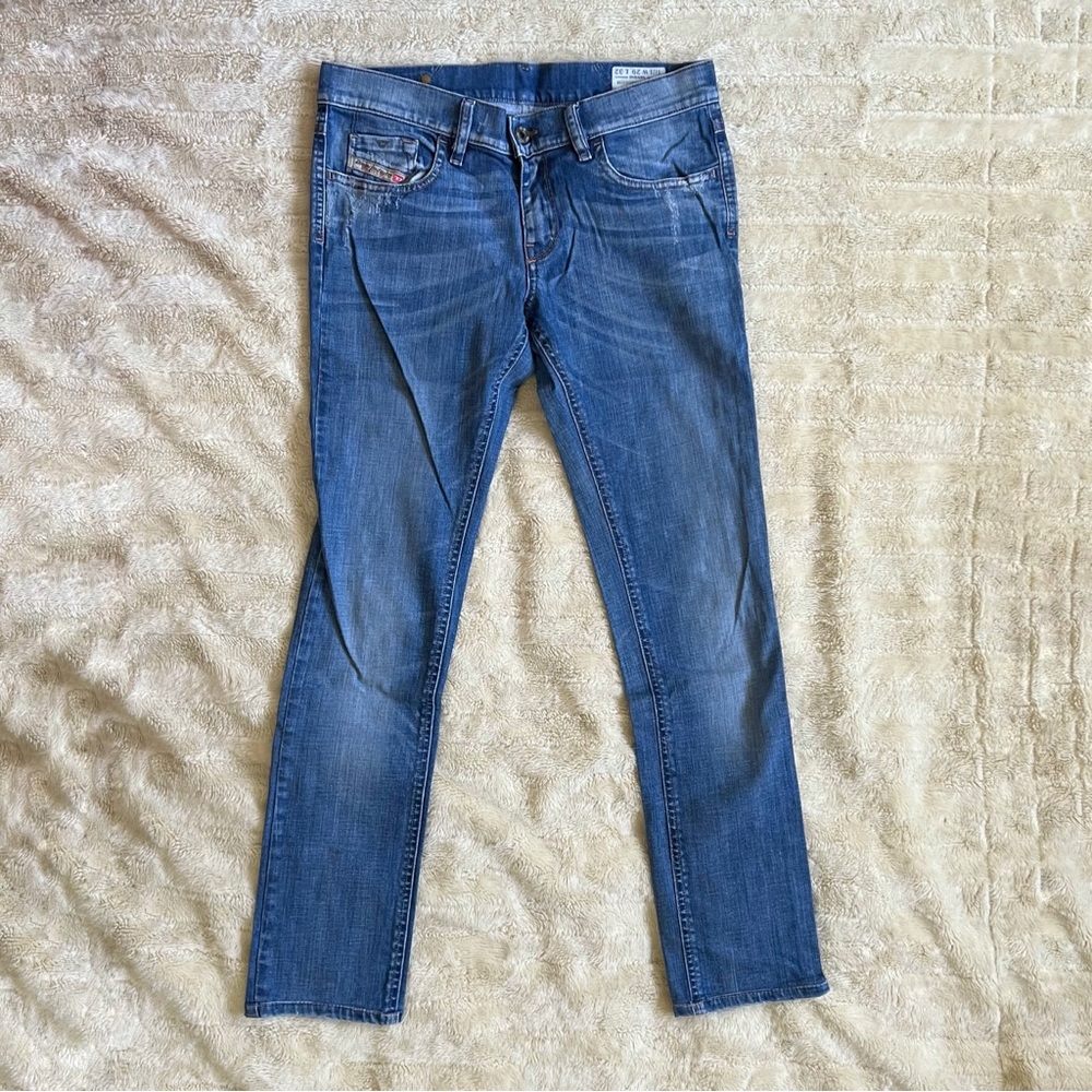 Diesel Livy Wash 008W7 Stretch Super Slim Straight Jean Pants